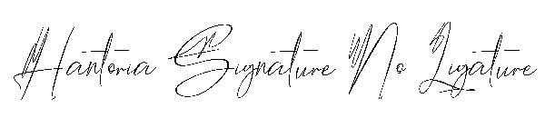 Hantoria Signature No Ligature字体