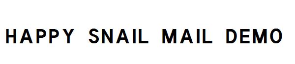 Happy Snail Mail DEMO字体
