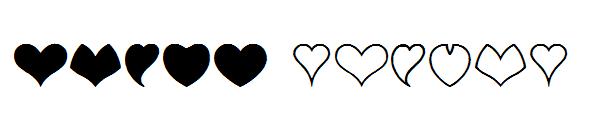 HEART shapes字体