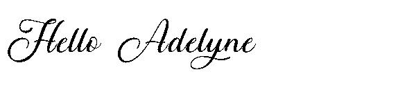Hello Adelyne字体