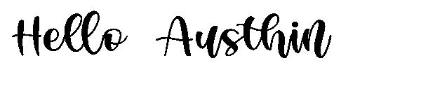 Hello Austhin字体