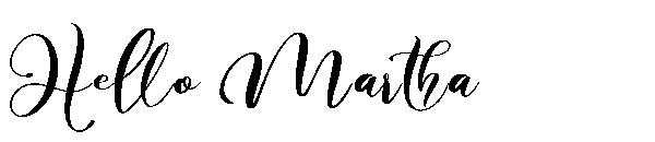 Hello Martha字体