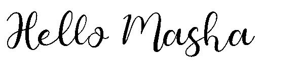 Hello Masha字体