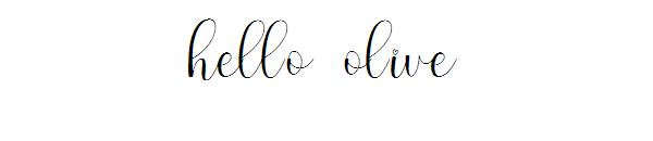 hello olive字体