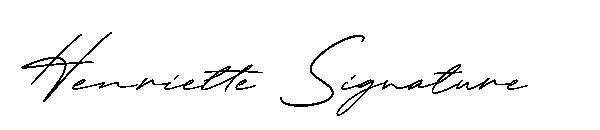 Henriette Signature字体