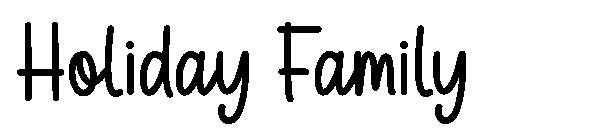 Holiday Family字体