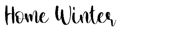 Home Winter字体