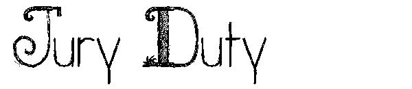 Jury Duty字体