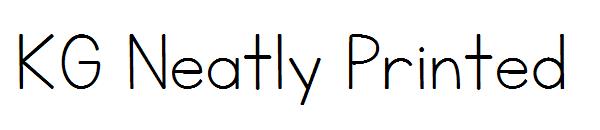 KG Neatly Printed字体