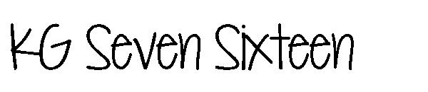 KG Seven Sixteen字体