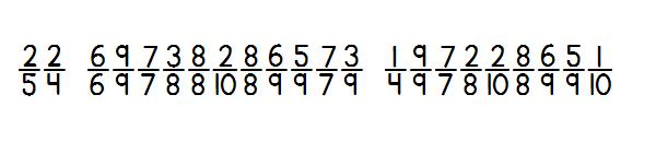 KG Traditional Fractions字体