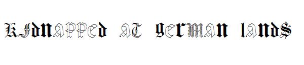 Kidnapped at German Lands字体