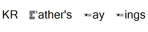 KR Father's Day Dings字体