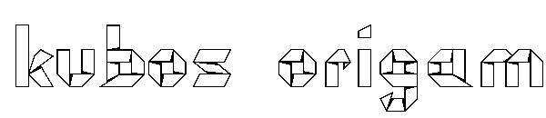 kubos origami字体