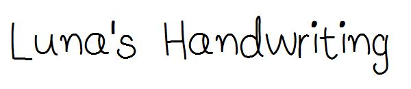 Luna's Handwriting 字体