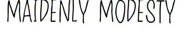 Maidenly Modesty字体