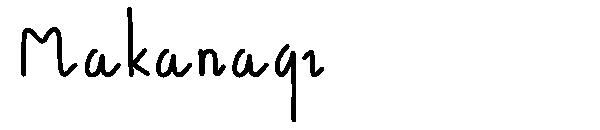 Makanaqi字体