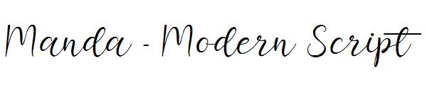 Manda - Modern Script字体