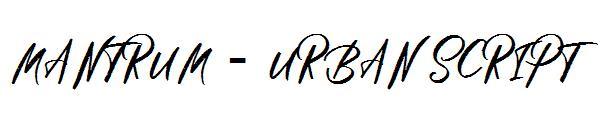 MANTRUM - URBAN SCRIPT字体