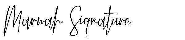 Marwah Signature字体