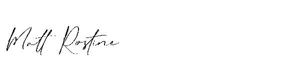 Matt Rostine字体