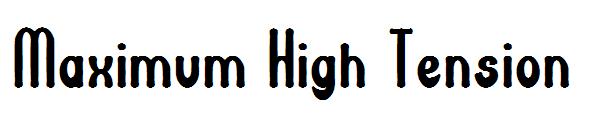 Maximum High Tension字体