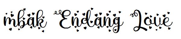 mbak Endang Love字体