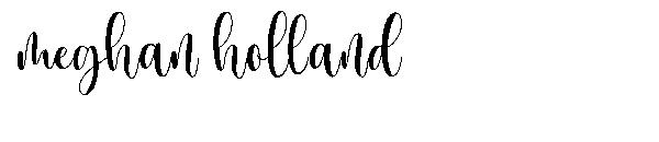 meghan holland字体