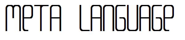 Meta Language字体