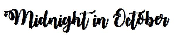 Midnight in October字体