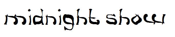 midnight show字体
