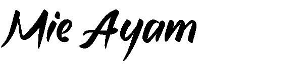 Mie Ayam字体