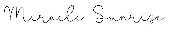 Miracle Sunrise字体