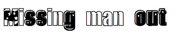 Missing man out字体