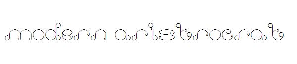 modern aristrocrat字体