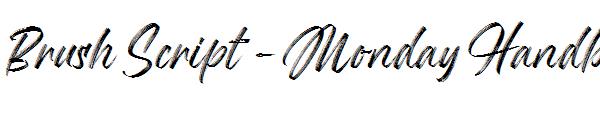 Brush Script - Monday Handbrush字体