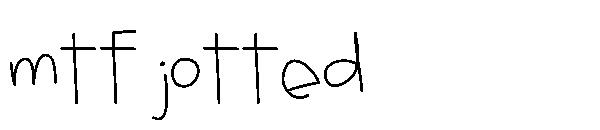 MTF Jotted字体