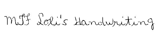 MTF Loli's Handwriting字体