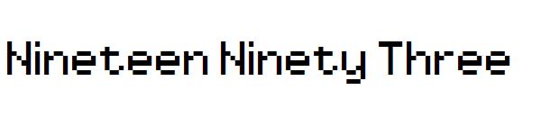 Nineteen Ninety Three字体