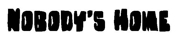 Nobody's Home字体
