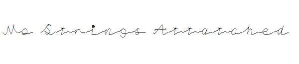 No Strings Attatched字体