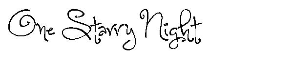 One Starry Night字体