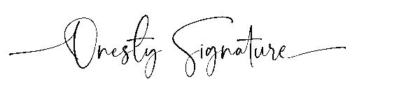 Onesty Signature字体