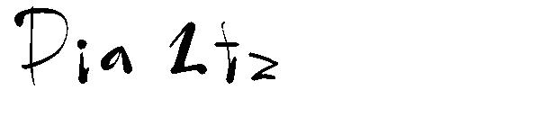 Pia 2tz字体