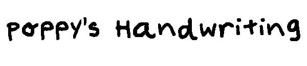 Poppy's Handwriting字体
