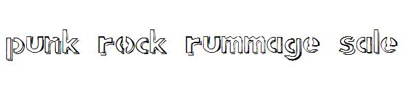 punk rock rummage sale字体