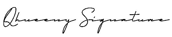 Qhueeny Signature字体