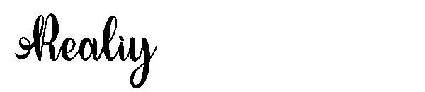 Realiy字体