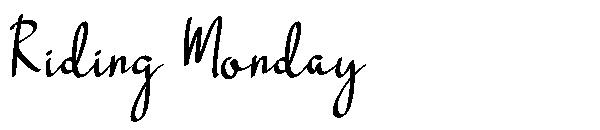 Riding Monday字体