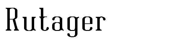 Rutager字体